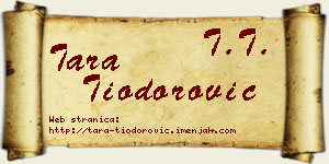 Tara Tiodorović vizit kartica